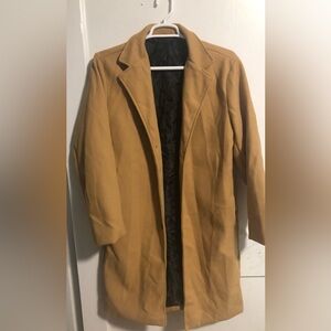 Men’s casual single breasted khaki coat for winter